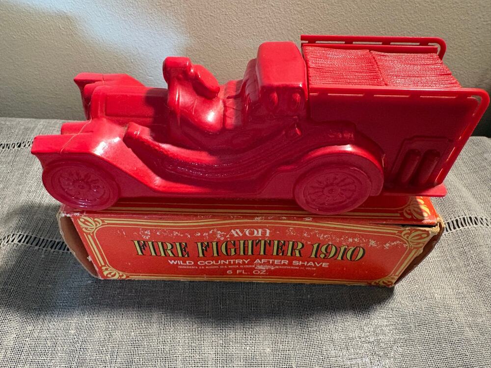 Vintage Avon Fire Engine Empty Cologne Bottle Classic 1970s Collectible